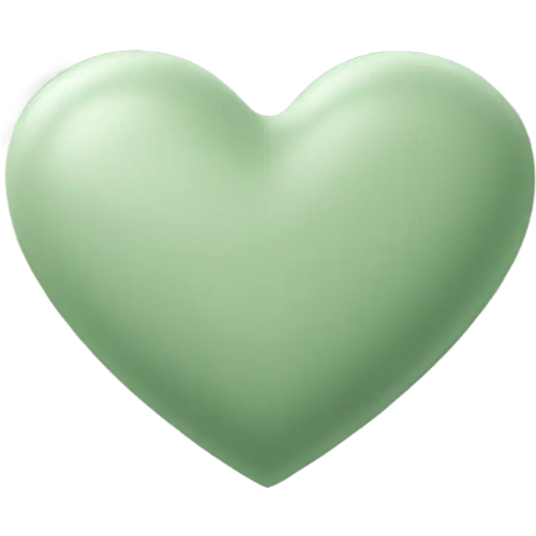 Sage green heart emoji