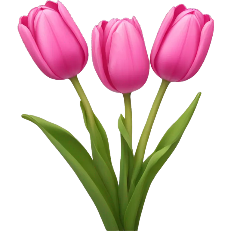 Pink tulips  emoji