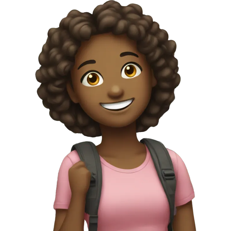 Girls smiling outdoors together emoji