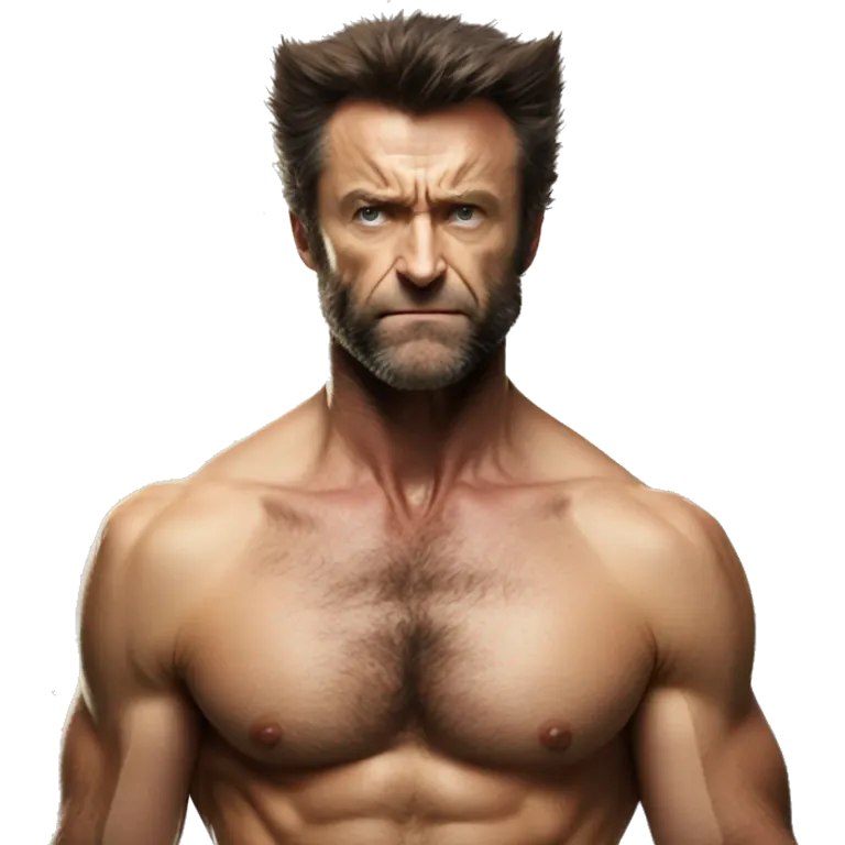 wolverine shirtless  emoji