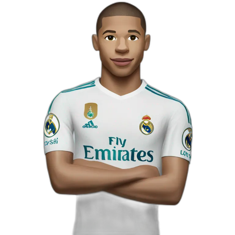 mbappe with real madrid jersey emoji