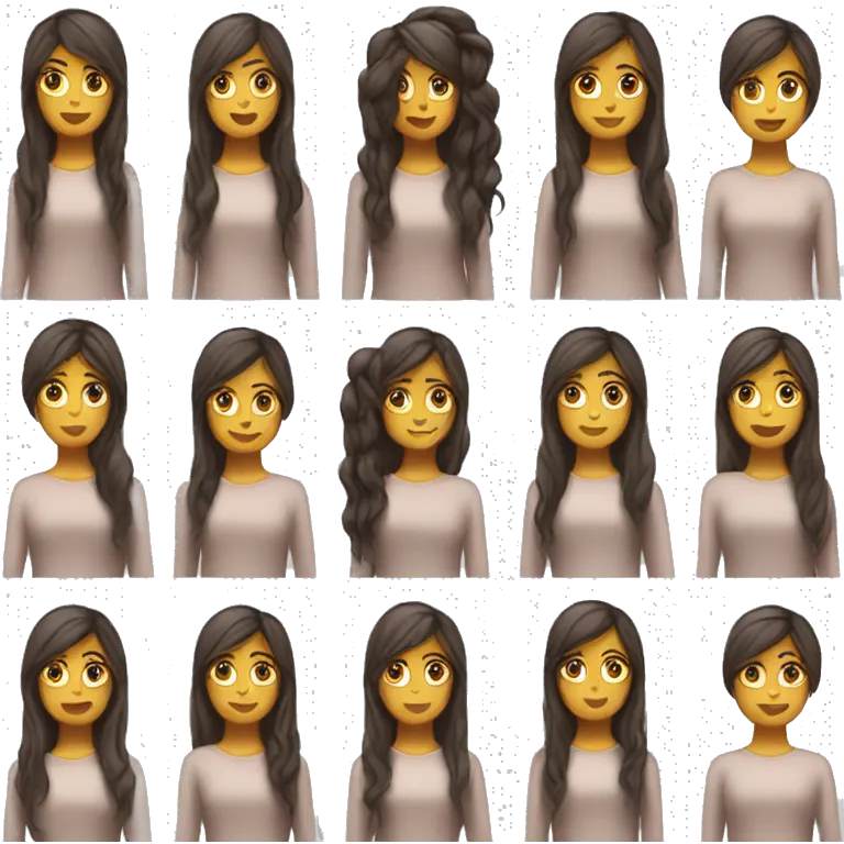 Chica de cabello largo cafe emoji