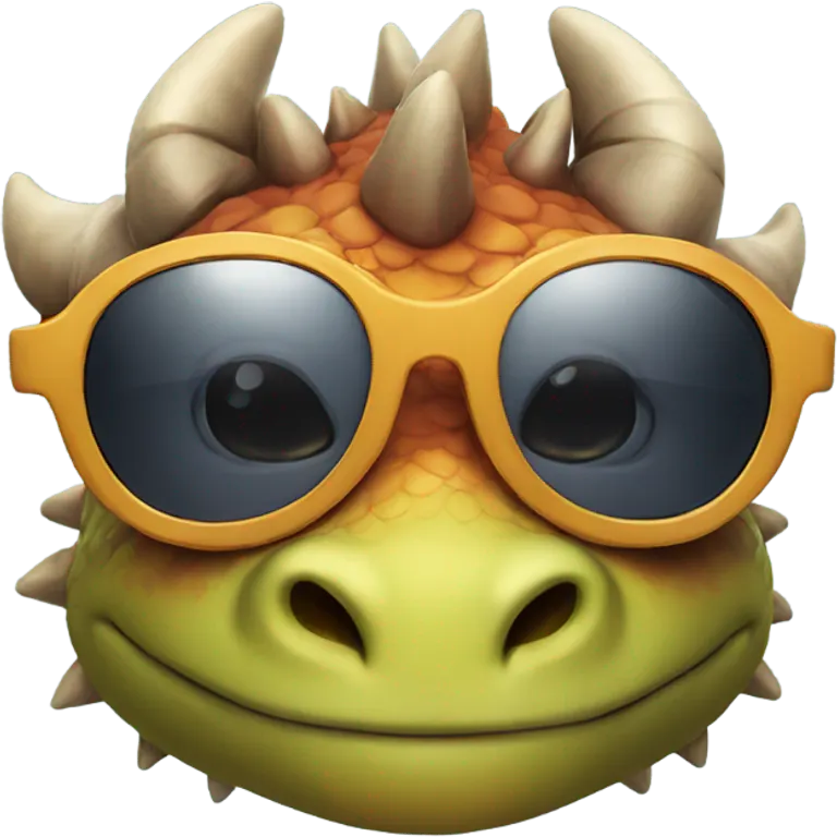 Dragon wearing sun glasses emoji