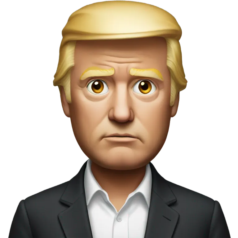 Trump photorealistic serious emoji