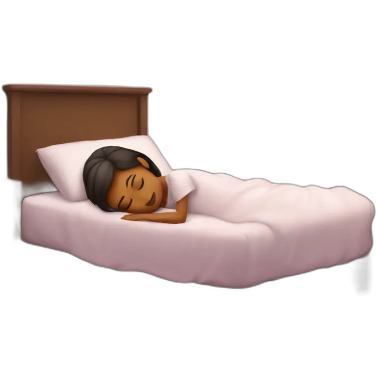 Sleeping in bed girl emoji
