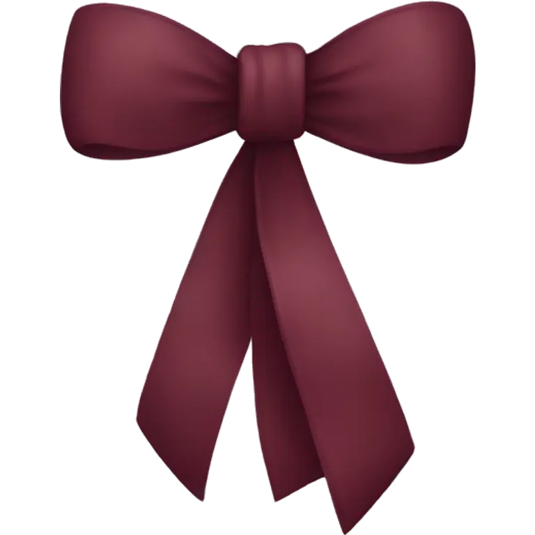 burgundy bow emoji