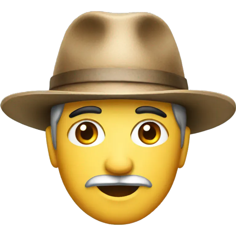male portrait with german hat emoji