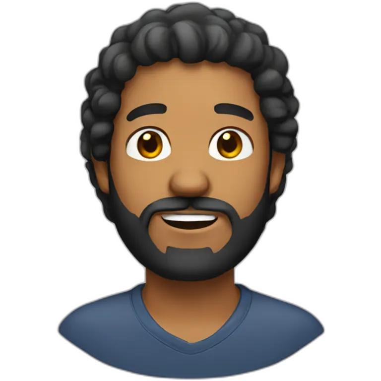 Brown man with a beard emoji