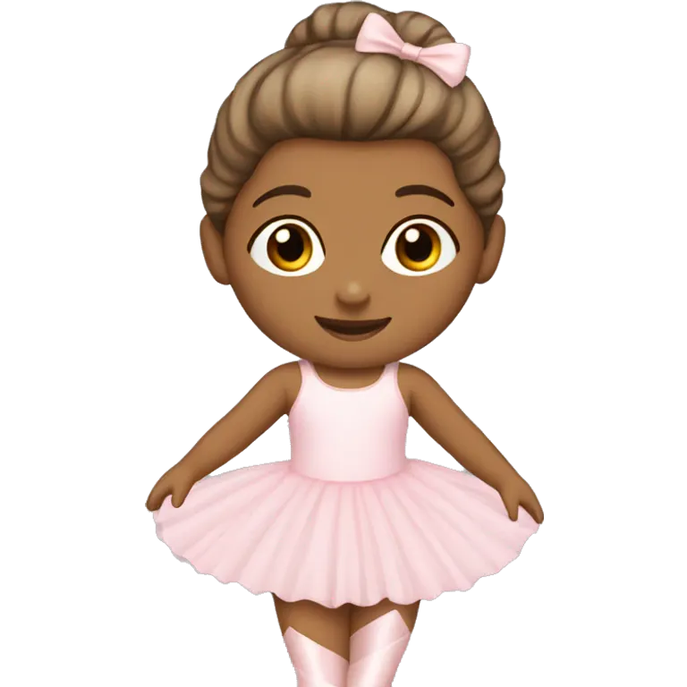 toddler ballerina medium skin tone emoji
