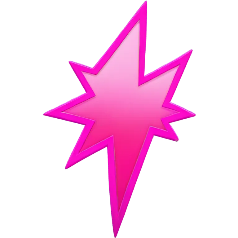 Pink lightning bolt emoji