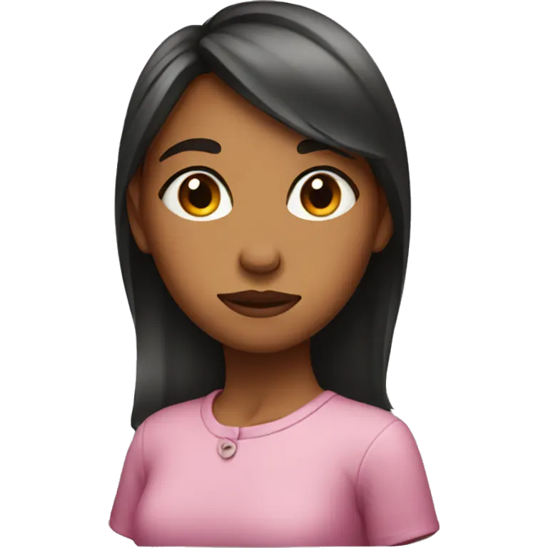 Girl giving a side eye emoji