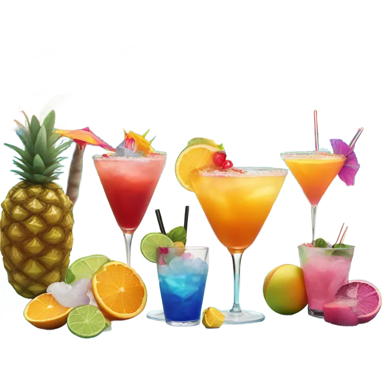 Beach and cocktails emoji