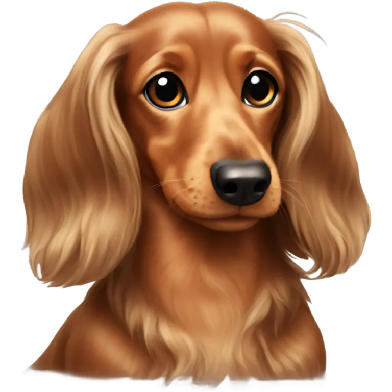 longhaired mini dachshund emoji
