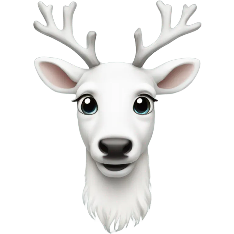 white-reindeer emoji