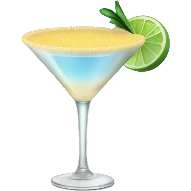 New Year's martini sugar rim emoji