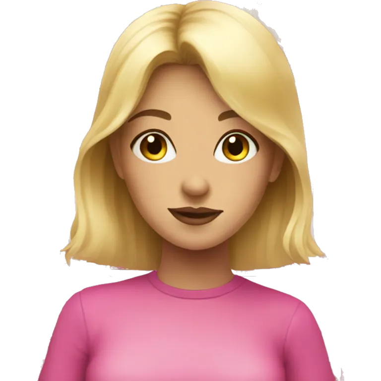 Blonde girl with pink pink tarot gold cards emoji