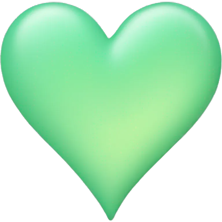 pastel green heart emoji