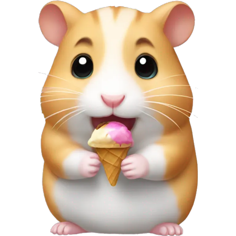 Hamster with icecream emoji