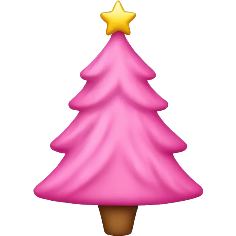 pink christmas tree with pink bows emoji