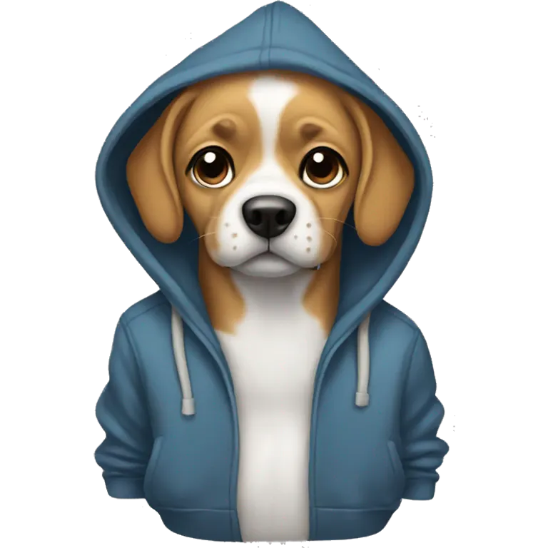 Dog wear in hoodie  emoji