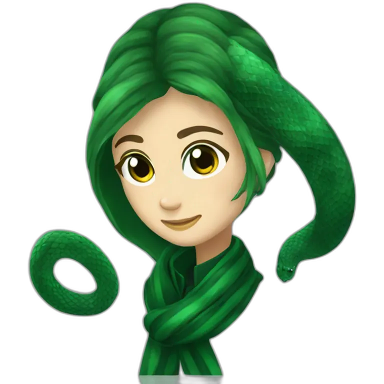 Slytherin snake scarf hogwarts emoji