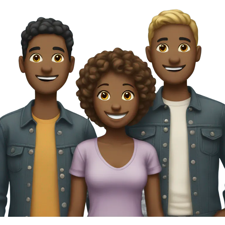 three friends emoji