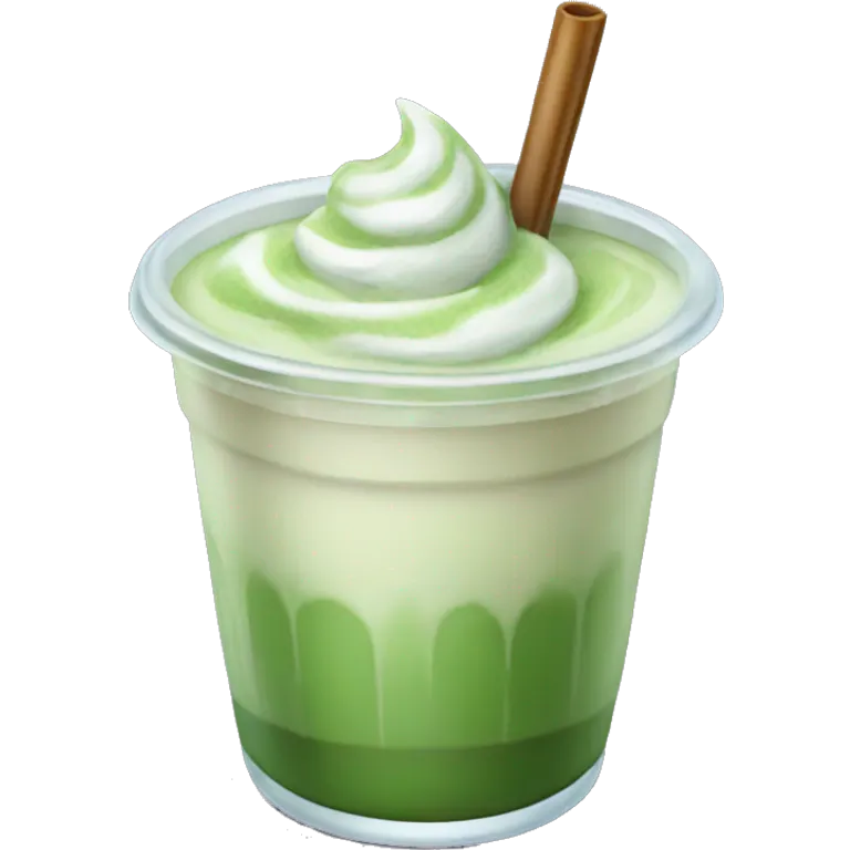 Iced matcha latte emoji