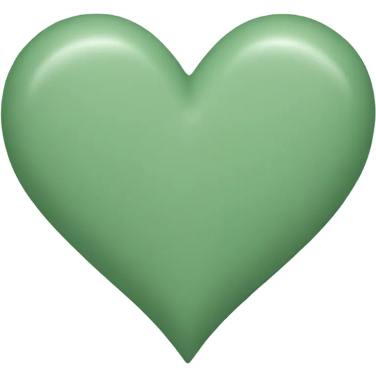 Sage green heart emoji