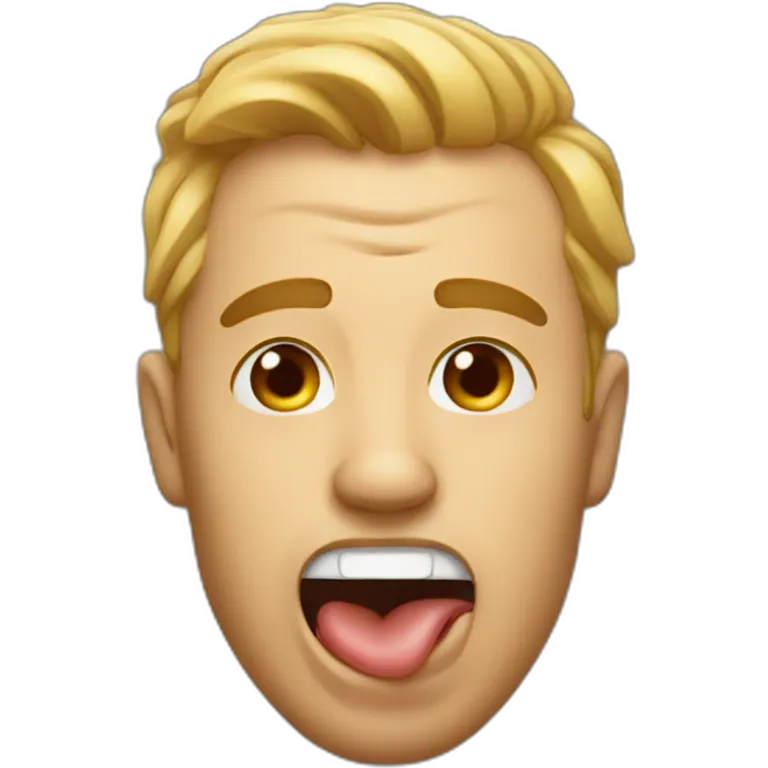 man sticking out his tongue emoji