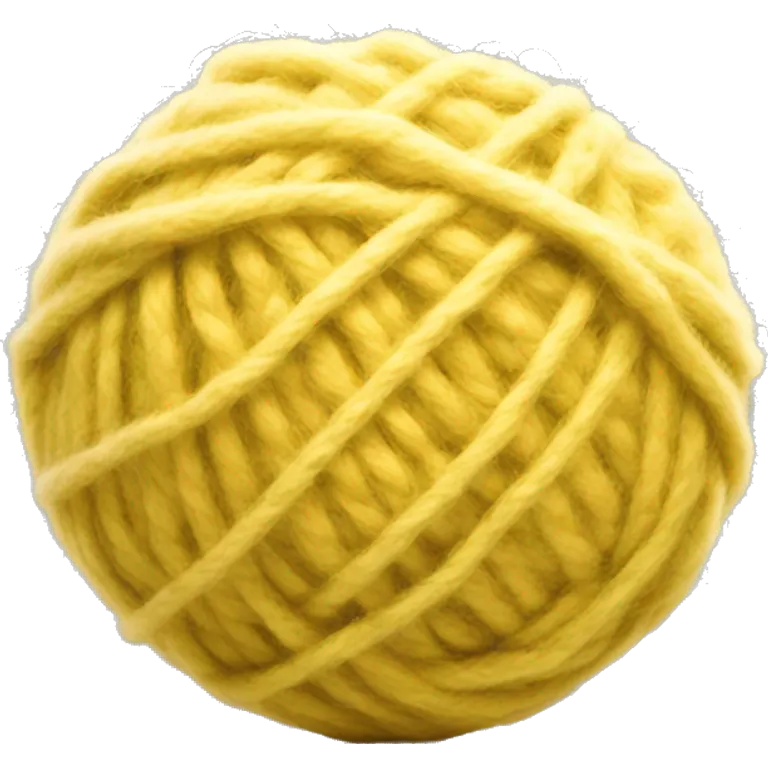 Yellow colour ball of wool emoji