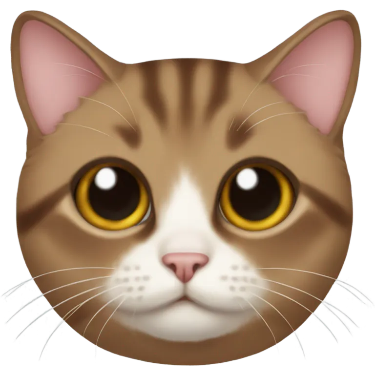 Brown munchkin cat standing one-eyed emoji