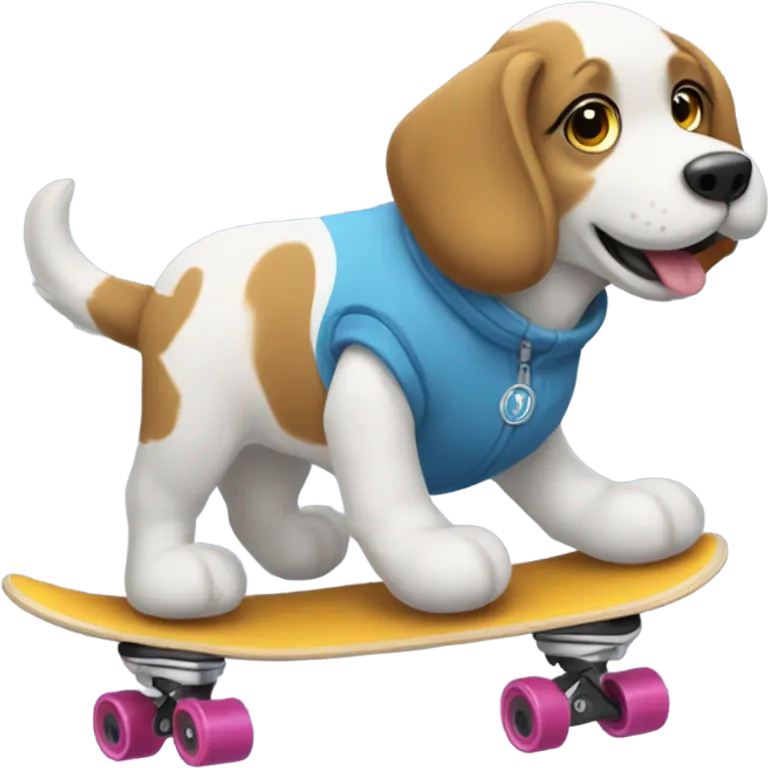 Un perro con patines  emoji