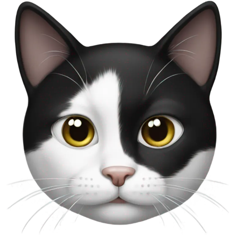 Black and white cat emoji