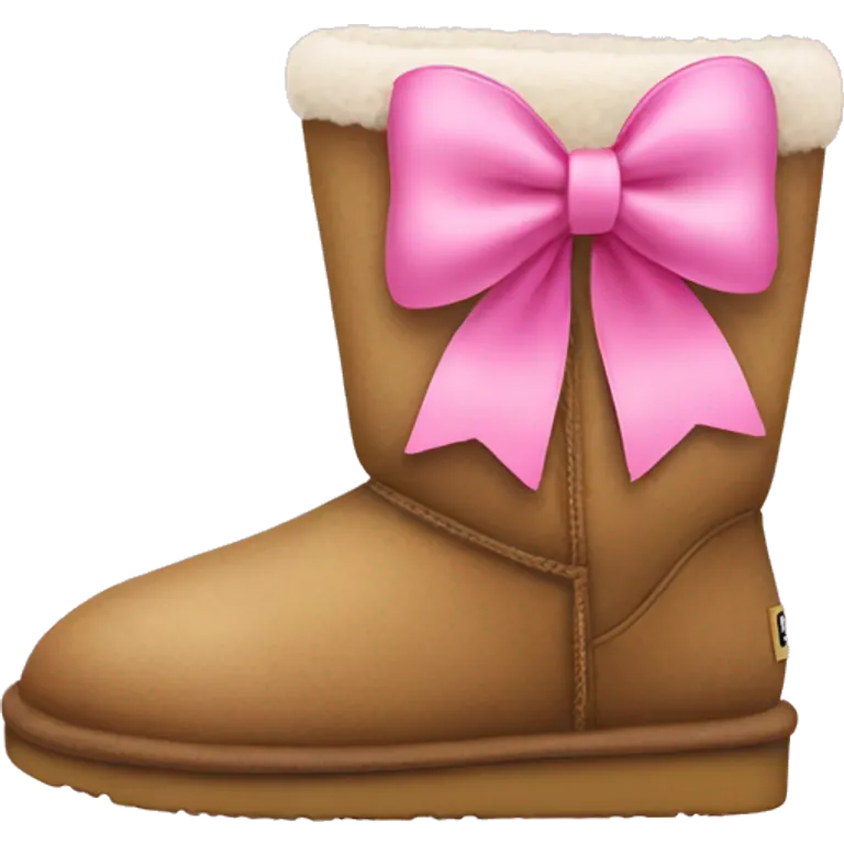 Uggs with pink bow emoji