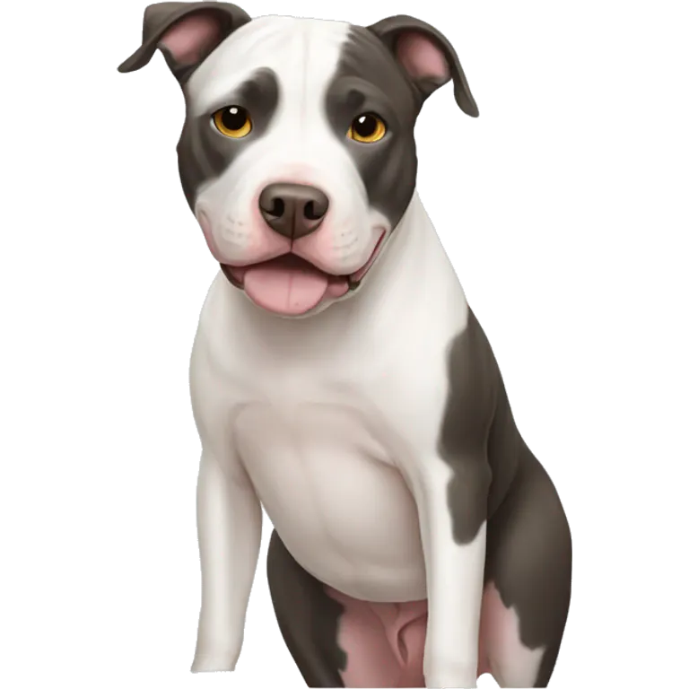 White pit bull emoji