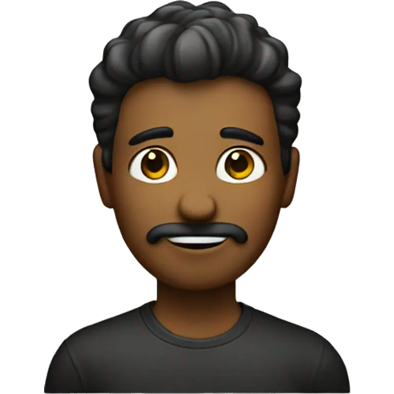 Homme avec des cheveux noirs plaqué sur le côté  emoji