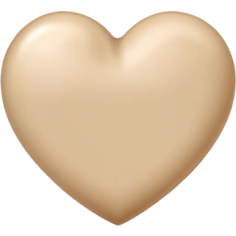 Beige heart emoji