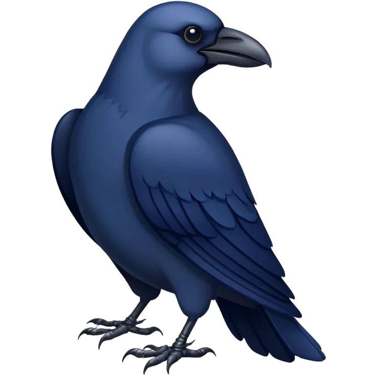 navy blue crow emoji
