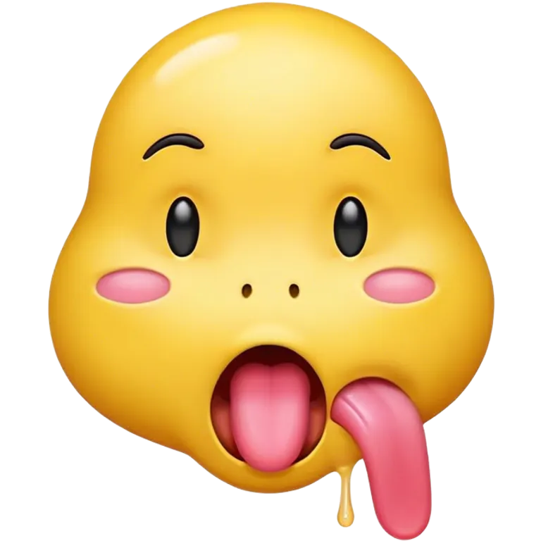 drooling emoji with tongue out emoji