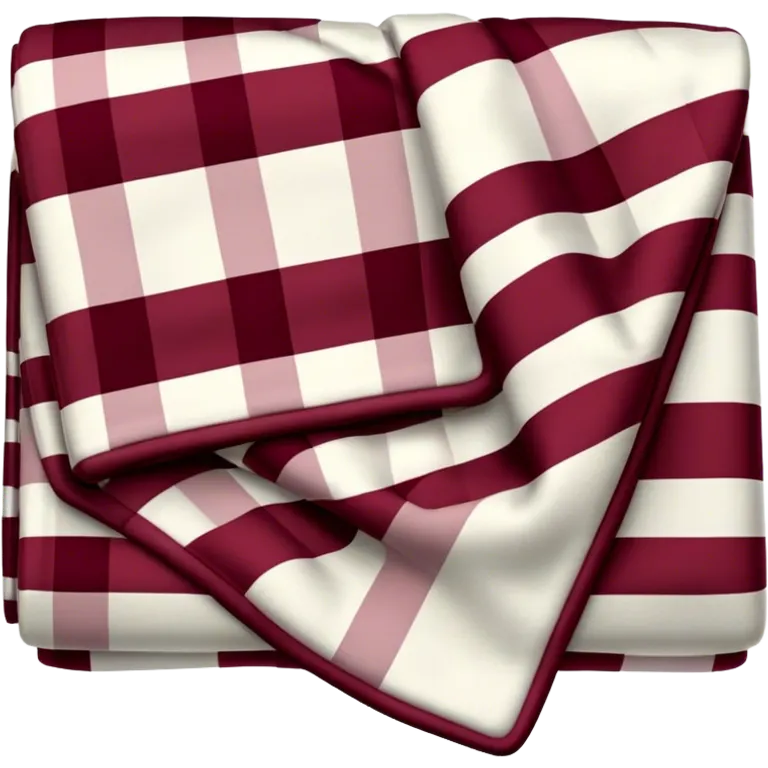 Plad white and Burgundy blanket folded  emoji