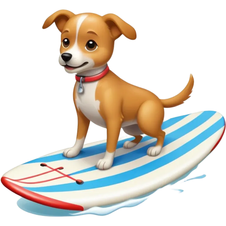 Cachorro surfando emoji