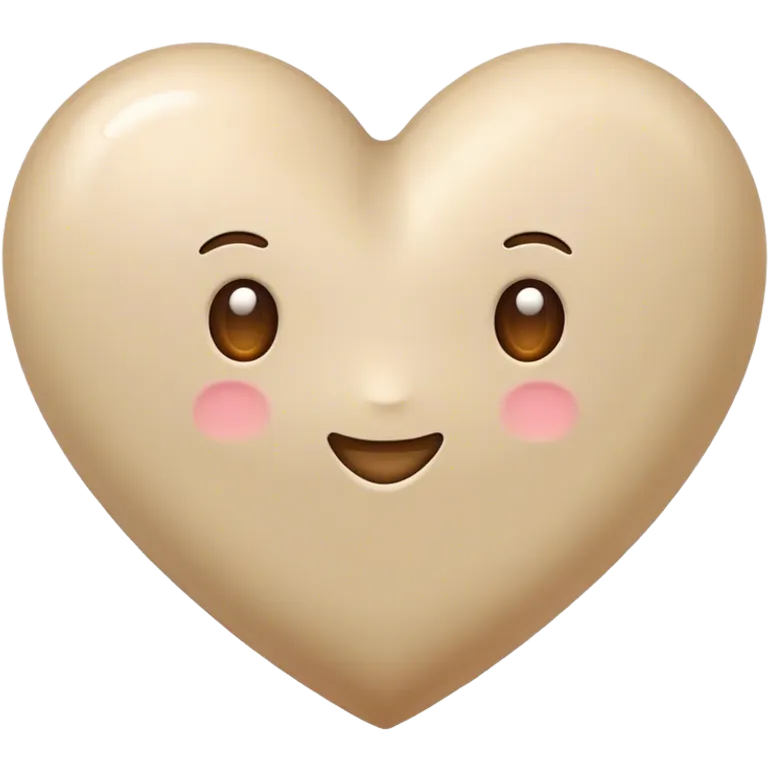 Beige heart emoji