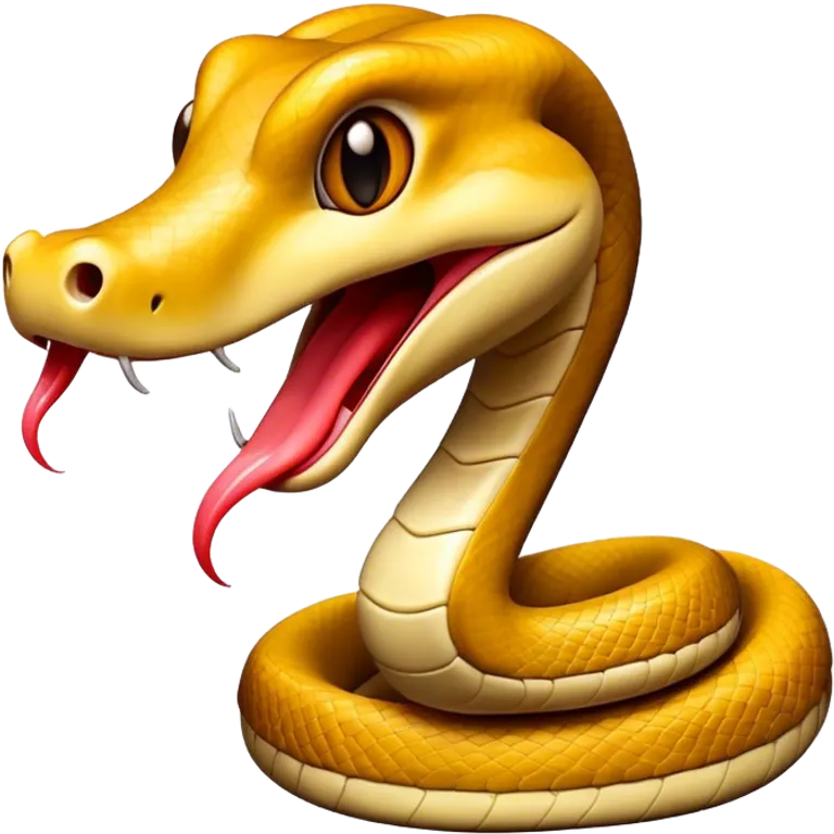 Snake tongue out emoji