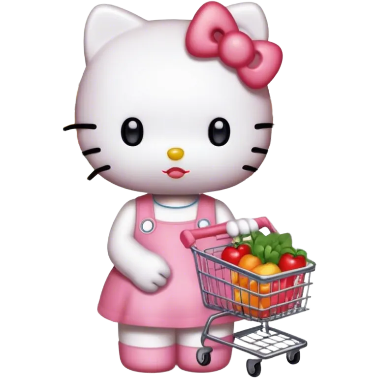 Hello Kitty went grocery shopping  emoji