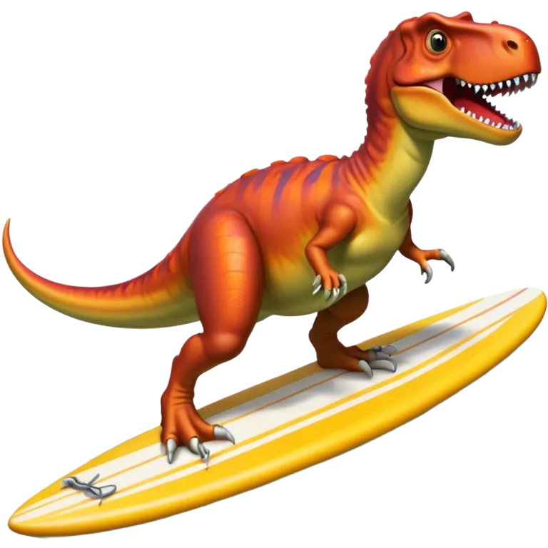 Trex surfing emoji