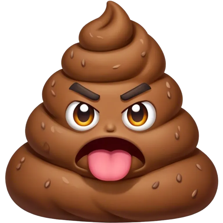 Angry poop emoji