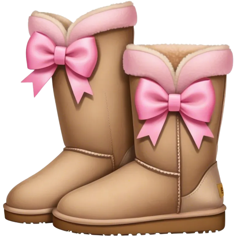 Uggs with a pink bow emoji