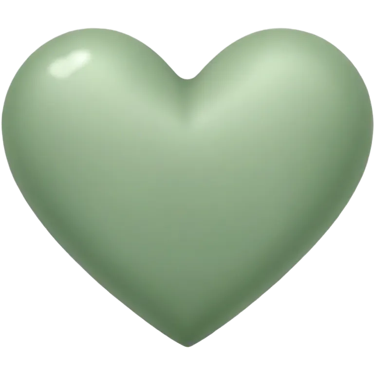 Sage green heart emoji