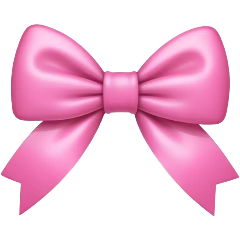 Pink bow emoji