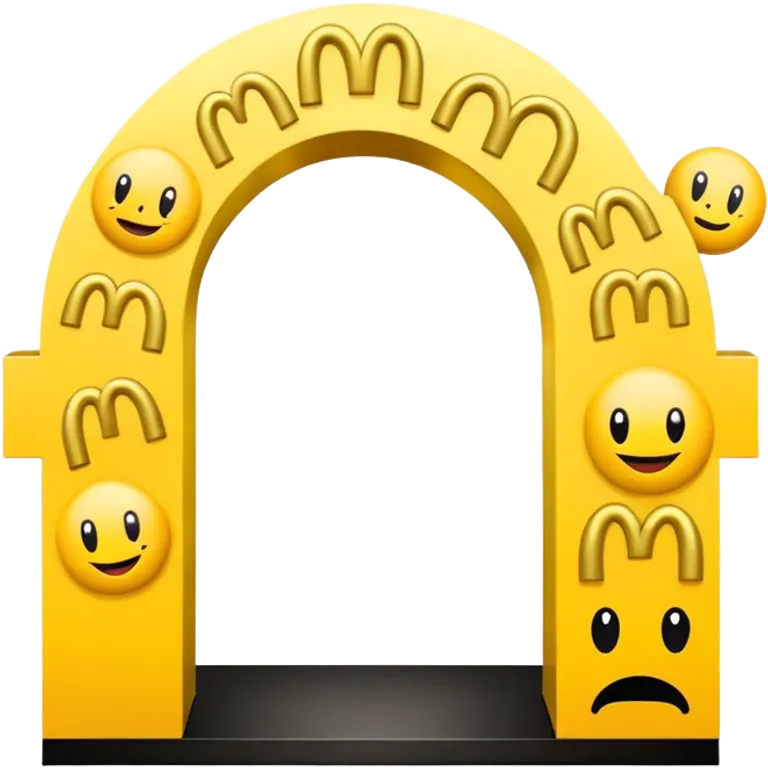 McDonald’s arch surrounded by question marks emoji